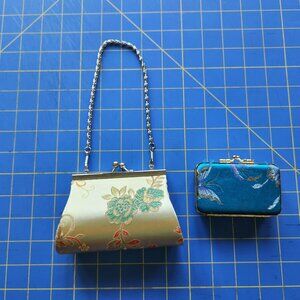 Silk purse and lipstick holder